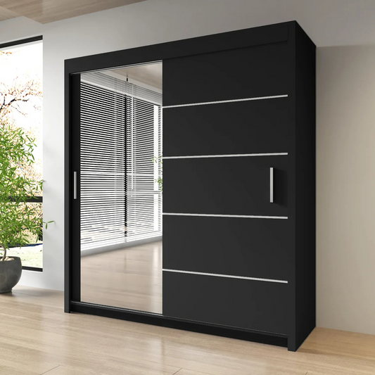 Sliding Mirrored Door Wardrobe - Lyon