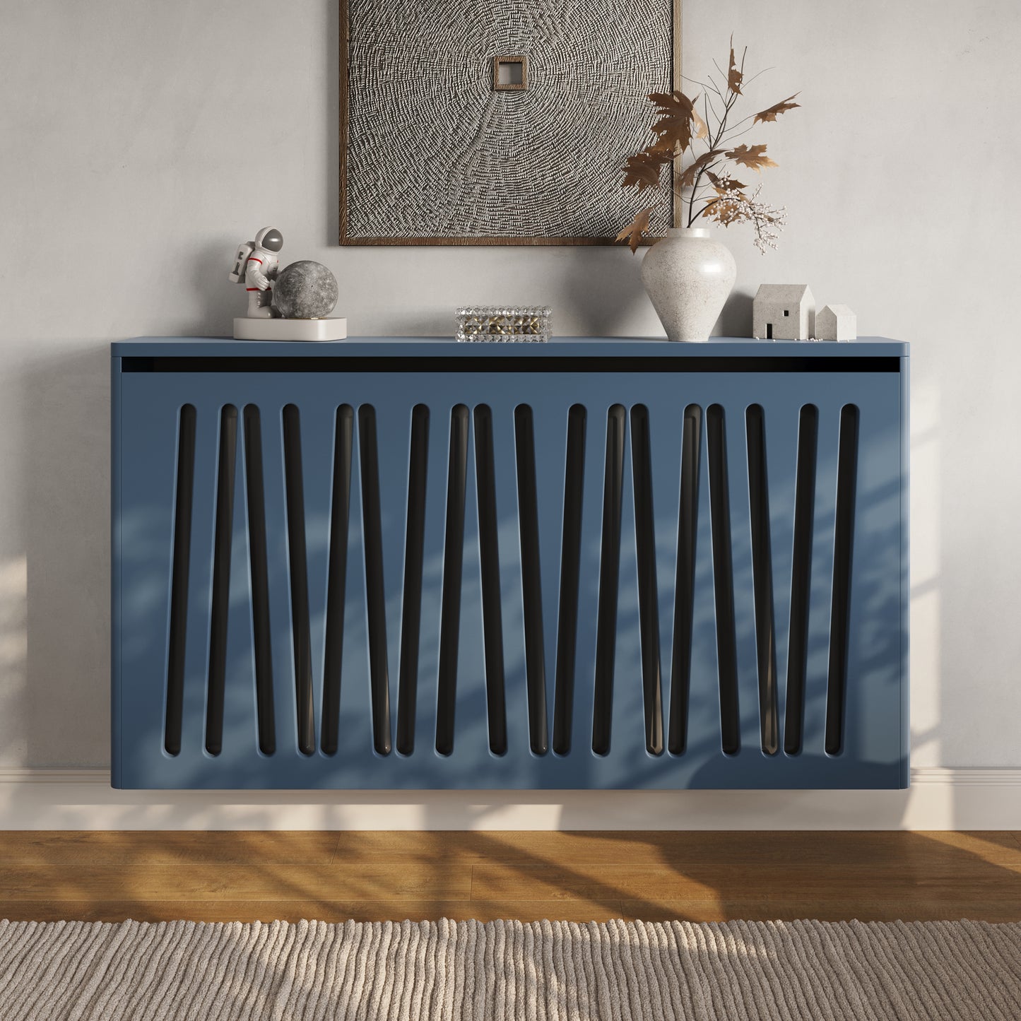 Slats Range Floating Cabinet