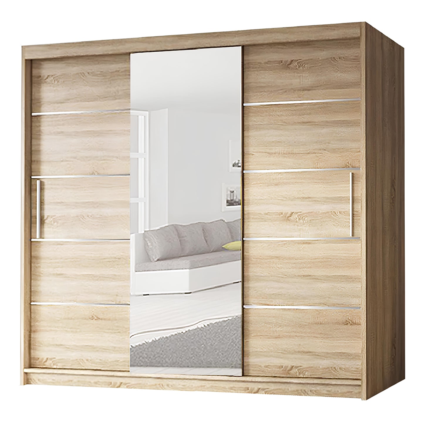 Sliding Mirrored Door Wardrobe - Lyon