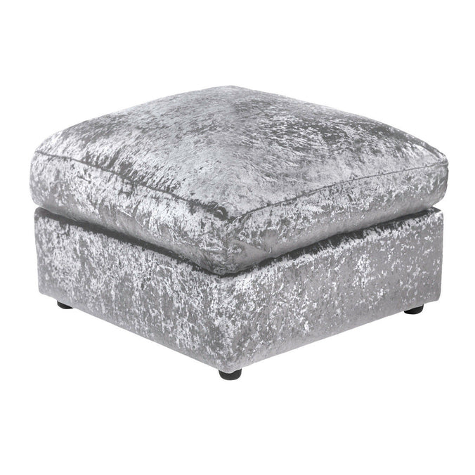 Crystal Crushed Velvet 5 Seater Corner Sofa