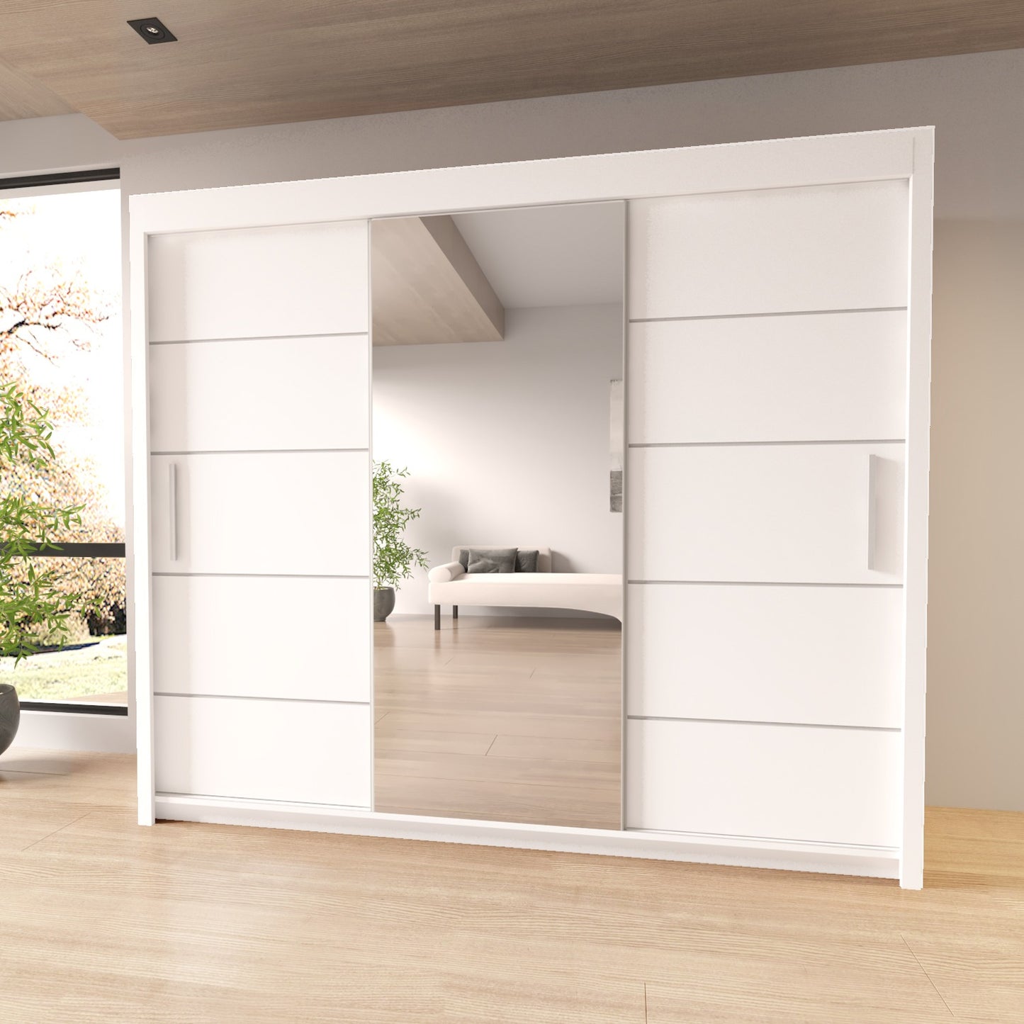 Sliding Mirrored Door Wardrobe - Lyon