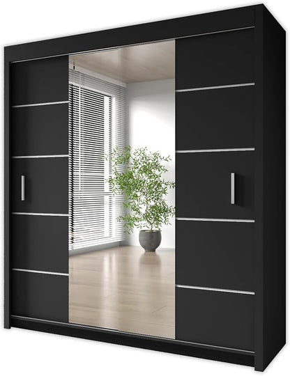 Sliding Mirrored Door Wardrobe - Oslo
