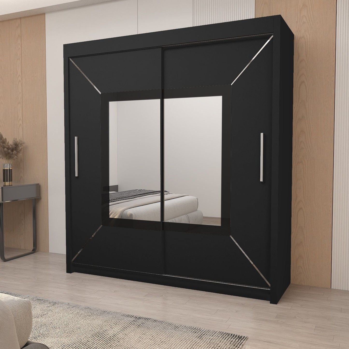 Sliding Mirrored Door Wardrobe - Nicole