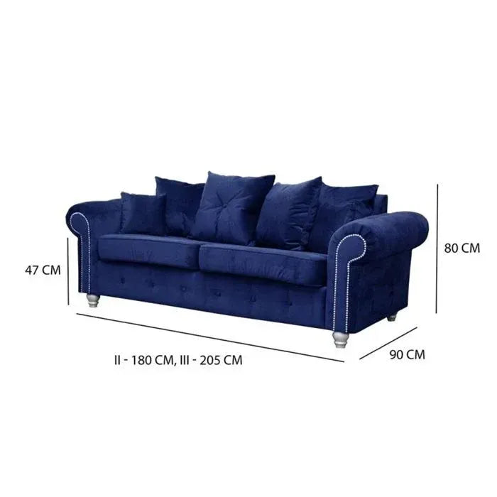 Ashwin Plush Velvet 3+2 Seater Sofa Set