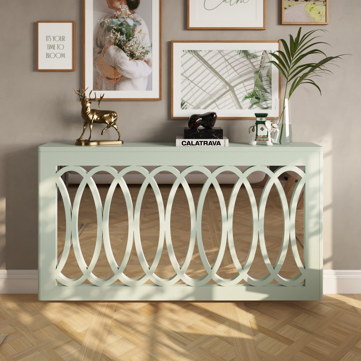 Interlaced Ovals Clip-on Mirror Radiator Cover