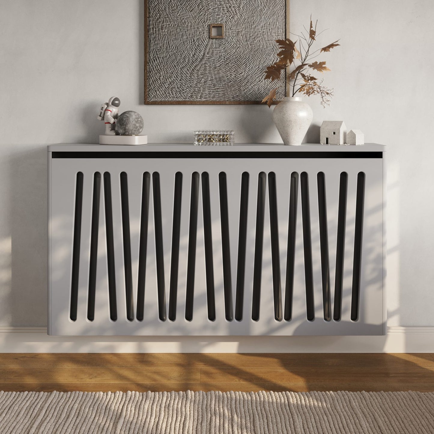 Slats Range Floating Cabinet
