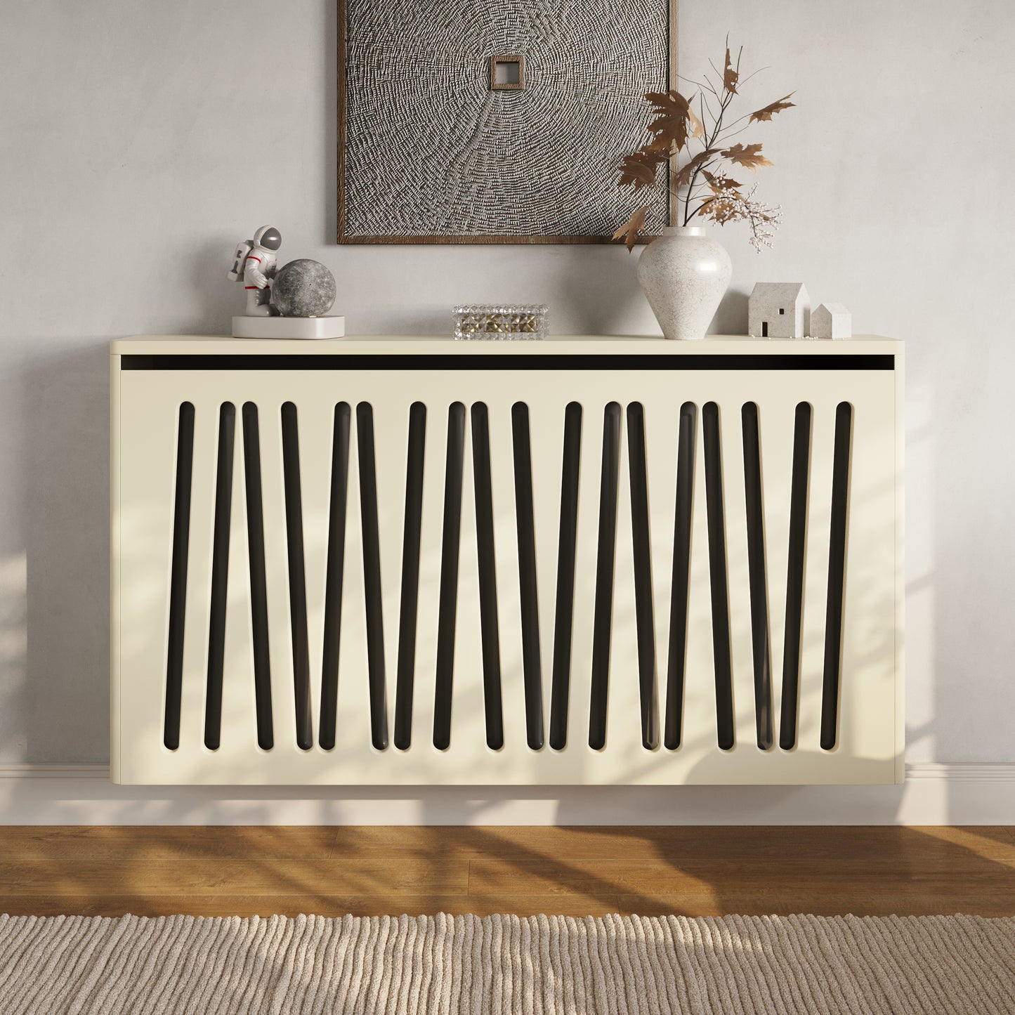 Slats Range Floating Cabinet