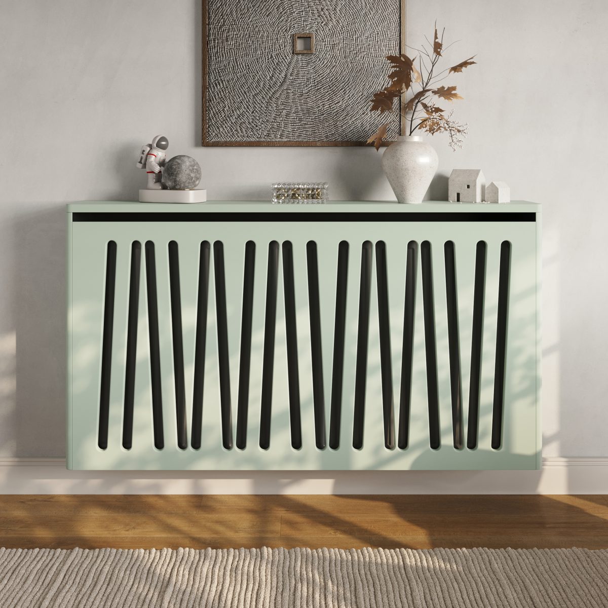 Slats Range Floating Cabinet