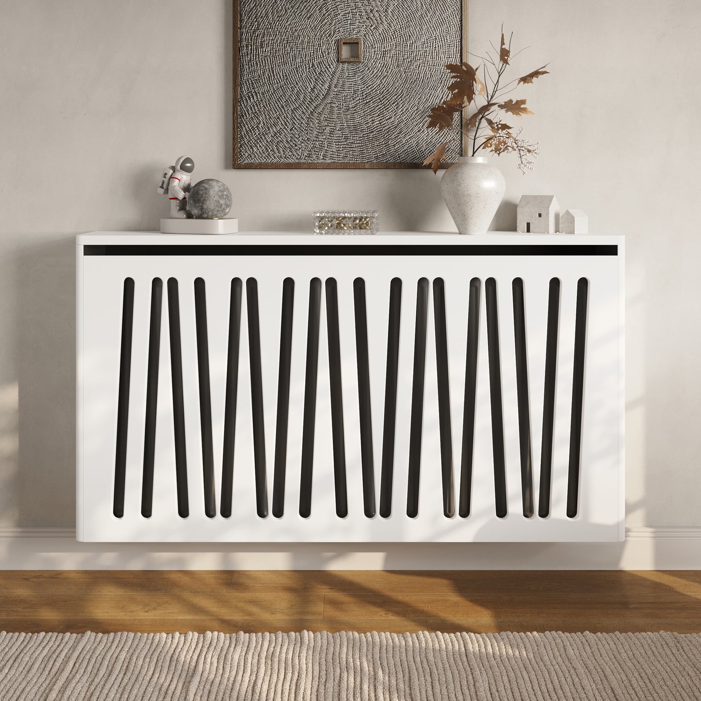 Slats Range Floating Cabinet