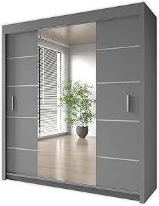 Sliding Mirrored Door Wardrobe - Oslo