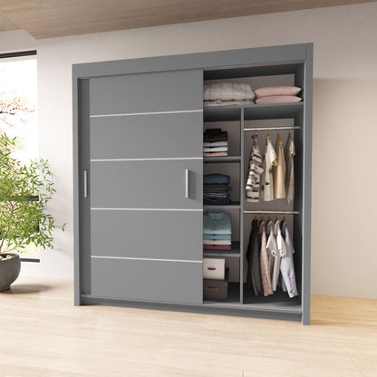 Sliding Mirrored Door Wardrobe - Lyon