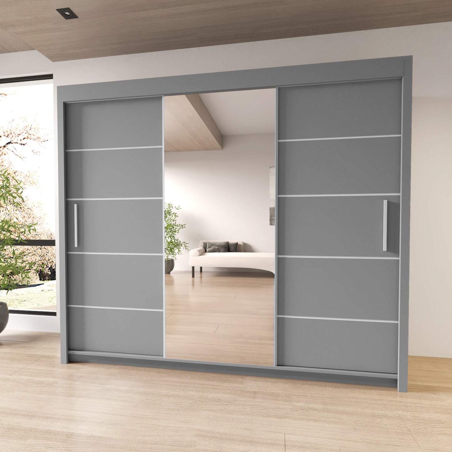 Sliding Mirrored Door Wardrobe - Lyon