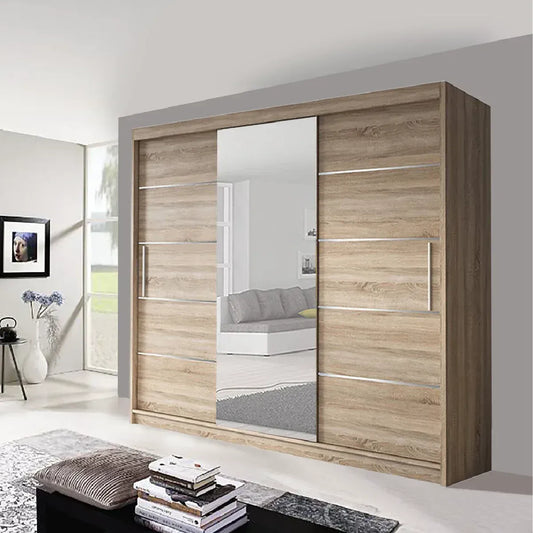 Sliding Mirrored Door Wardrobe - Oslo