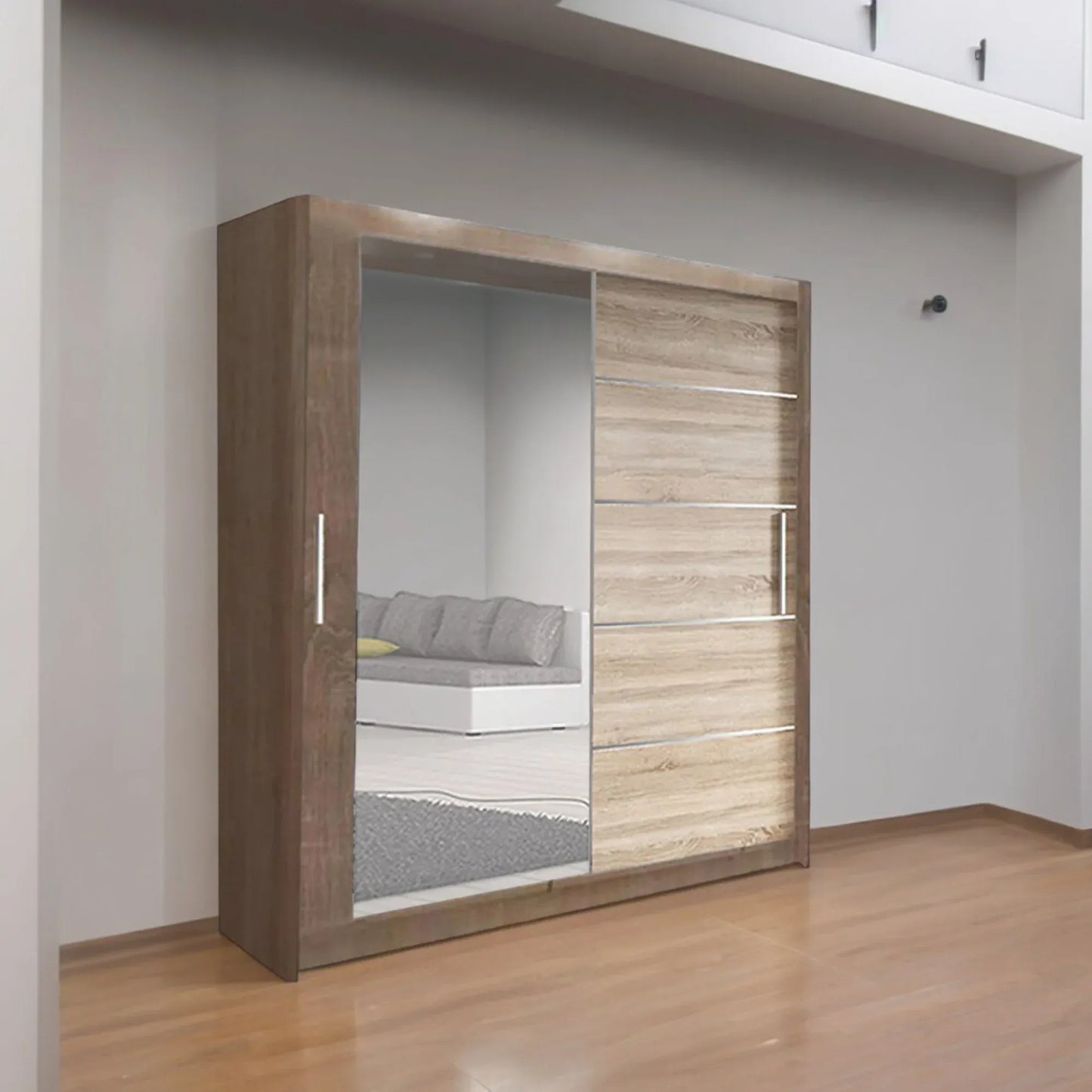Sliding Mirrored Door Wardrobe - Lyon