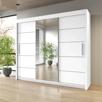 Sliding Mirrored Door Wardrobe - Oslo