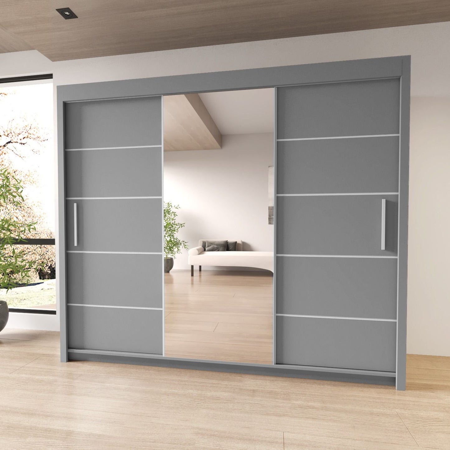 Sliding Mirrored Door Wardrobe - Lyon